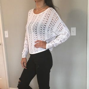 White Crotchet Top